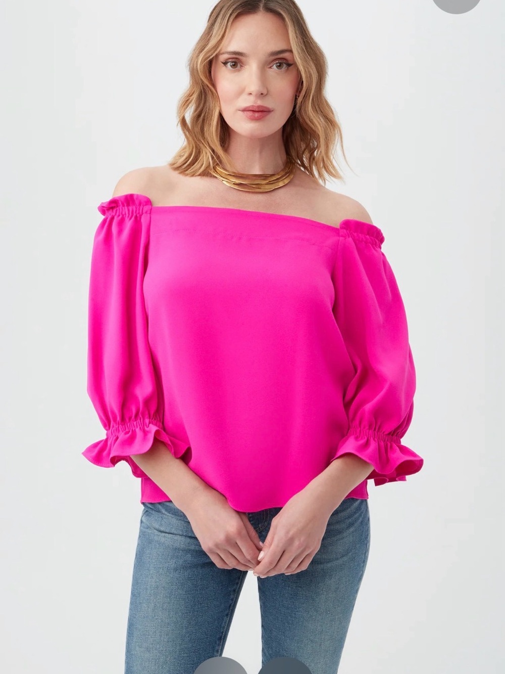 Trina Pink  Equinox Top Off Shoulder Vibrant Pink  XXL NWT